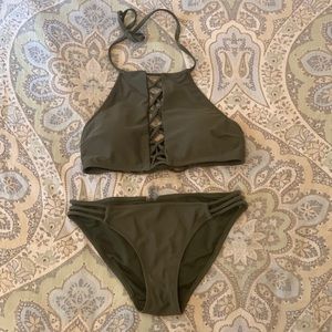 Hot Kiss Olive Green Bikini
